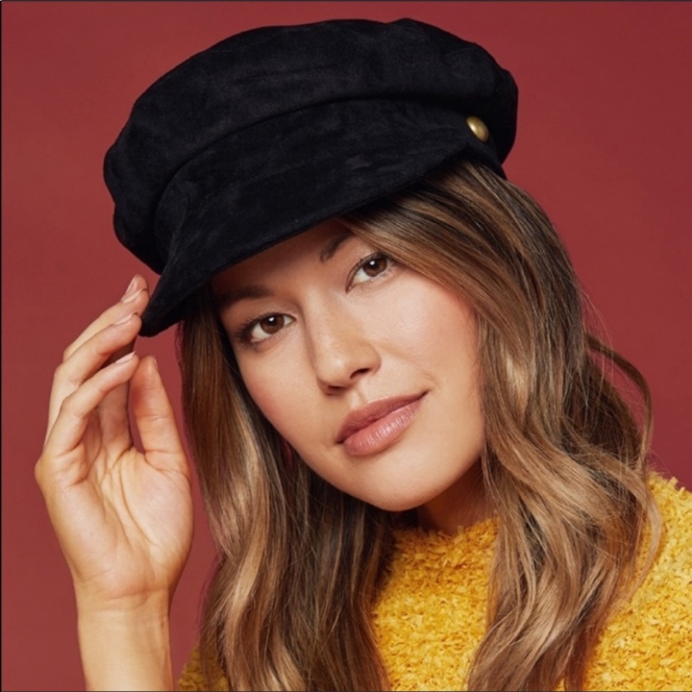 Lack of color Lola cap suede hat black